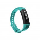 Dynamic Heart Rate Monitor Pedometer Waterproof Smart Wristband USB Charging - Blue-green
