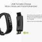 Dynamic Heart Rate Monitor Pedometer Waterproof Smart Wristband USB Charging - Blue-green