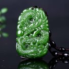 HeTian Handmade Natural Hetian Jade Dragon Lucky Amulet