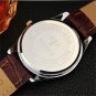 YAZOLE Men Casual Luminous Hands Calendar Leather Quartz Watch