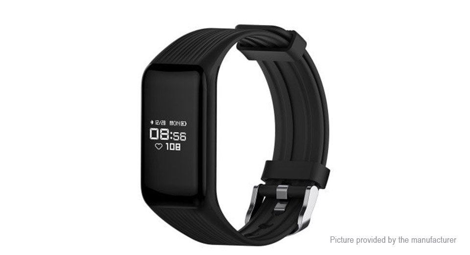 MGCOOL 3 0.66" OLED IP68 Smart Bracelet Heart Rate Monitor Pedometer Sleep - Black