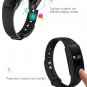 ID107 Smart Bracelet Heart Rate Fitness Health Tracker Pedometer Calorie Sleep Tracker - Black
