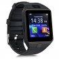 DZ09 Smart Watch Phone Fitness Tracker Make Receive Calls Media Voice Record - Silver+Black band