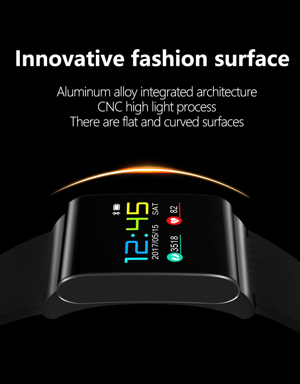 X9 PR0 Intelligent Smart Bracelet Heart Rate Blood Pressure Blood Oxygen Activity Tracker - Black