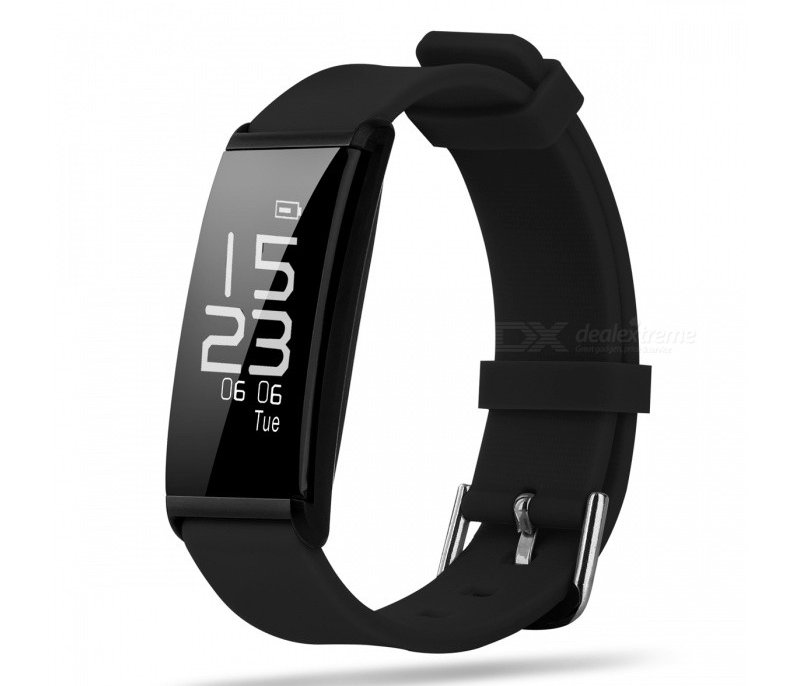 X9 Intelligent Smart Bracelet Heart Rate Blood Pressure Activity Tracker for Android IOS - Black