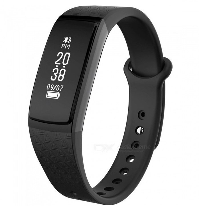 B13 Smart Bracelet Activity Tracker, GPS, Heart Rate Blood Pressure Monitor for Android IOS - Black