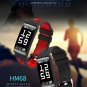 2018 HM68 Fitness Tracker Heart Rate Blood Pressure Blood Oxygen Sports Bracelet - Black