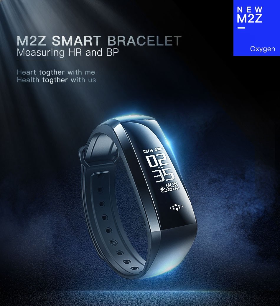 LATEST MODEL! M2Z Fitness Tracker Heart Monitor Intelligent Blood Pressure Sports Bracelet
