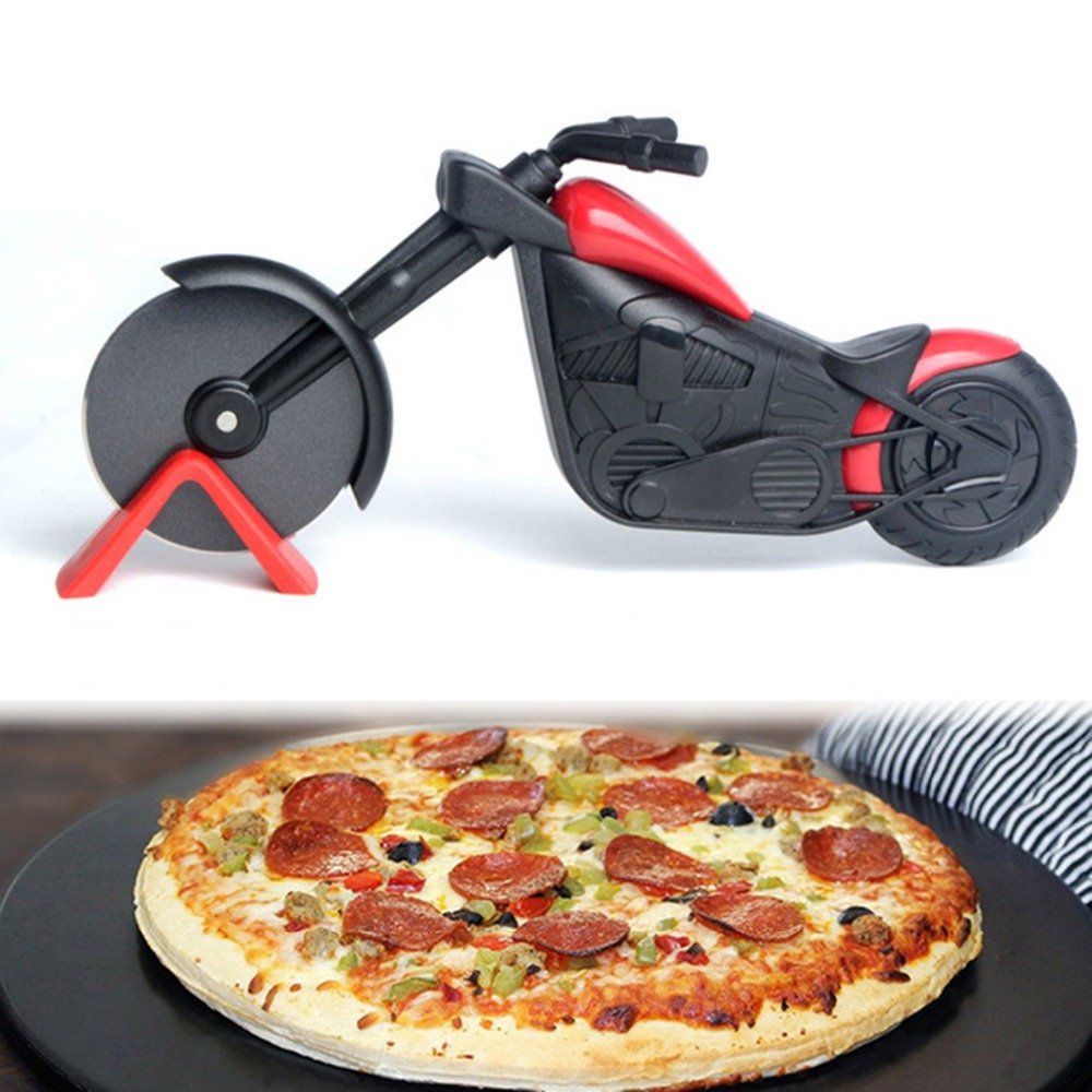 Motorcycle Pizza Stainless Steel Roller Pizza Slicer/Cutter