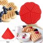 1pc Heart Shape Waffle Mold Maker 5-Cavity Silicone Oven Pan Microwave Baking Cookie Cake Muffin