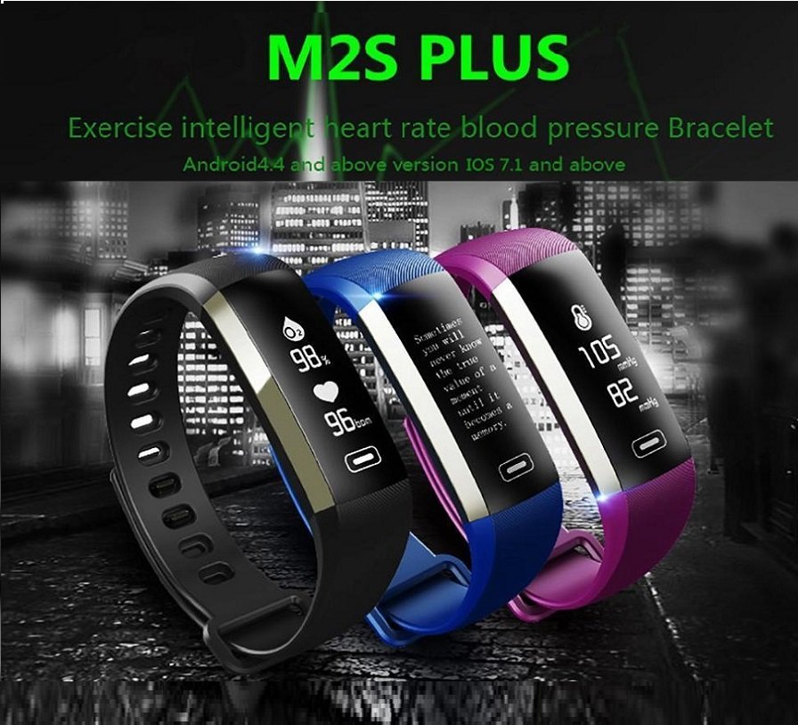 NEW MODEL! M2S PLUS Heart Rate Blood Pressure Activity Tracker-Smart Bracelet