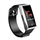NEW MODEL! MATE- 1  Blood Oxygen Pressure Heart Rate Smart Watch Bracelet - Black