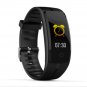 QS100 Smart Bracelet HR Blood Pressure Monitor Watch Pedometer IP67 Waterproof - Black