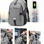 Men Stylish Modern Casual Canvas Backpack with USB Port  - BLACK
