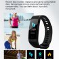 Fitness Tracker Smart Bracelet IP67 Heart Rate Blood Pressure Blood Oxygen Monitor Watch - Dark Blue