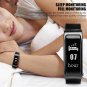 2-in-1 BTH Smart Bracelet Heart Rate Pedometer Sleep Monitor Fitness Tracker - Black