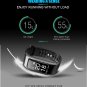 2-in-1 BTH Smart Bracelet Heart Rate Pedometer Sleep Monitor Fitness Tracker - Black