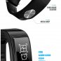 2-in-1 BTH Smart Bracelet Heart Rate Pedometer Sleep Monitor Fitness Tracker - Black