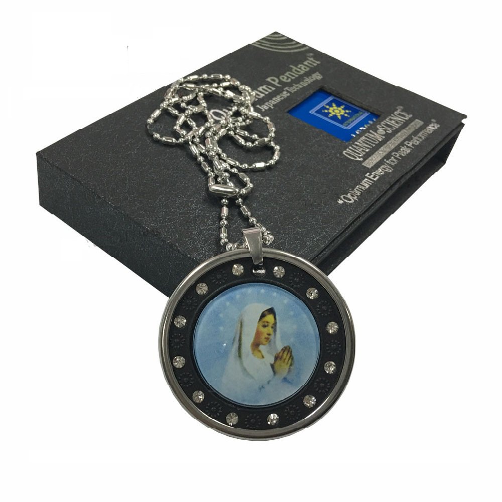 Virgin Mary Powerful Quantum Scalar Energy Pendant w Stainless Steel Chain 3000cc Negative Ions