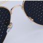 2 Pairs Anti-Myopia Anti-Fatigue Pinhole Sunglasses Vision Care Glasses, Free Spectacle Case