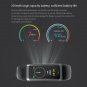 0.96" IPS Color Display Heart Rate Blood Oxygen Pressure Multi Sport Fitness Smart Bracelet - Black