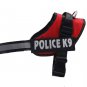 Dog Harness with Reflective Patches - Police K9 (Black)