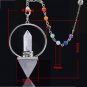 Quartz Crystal Reiki Healing Natural Stone Dowsing Pendulum - Crystal Quartz with 7-Chakra Necklace
