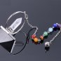 Quartz Crystal Reiki Healing Natural Stone Dowsing Pendulum - Crystal Quartz with 7-Chakra Necklace