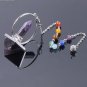 Quartz Crystal Reiki Healing Natural Stone Dowsing Pendulum - Crystal Quartz with 7-Chakra Necklace