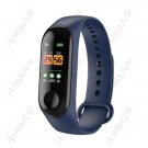 M3i Smart Bracelet Heart Rate Monitor Blood Pressure Fitness Tracker Smart Bracelet - Dark Blue