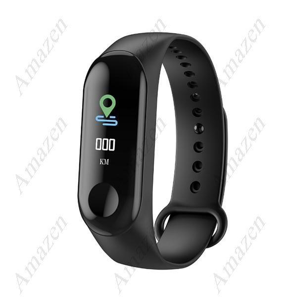 M3I Smart Bracelet Heart Rate Monitor Blood Pressure Fitness Tracker Smart Bracelet - Black