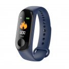 NEW MODEL! M3 Color Screen Smart Bracelet Heart Rate and Blood Pressure Monitor - Blue