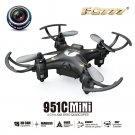 FQ777-951C Headless Mode c/w 0.3MP Camera 2.4GHz 4CH 6-Axis Gyro RC Quadcopter RTF 3D-flip- Black