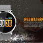 Q8 Stainless Steel OLED Heart Rate Blood Pressure Fitness Tracker Smart Watch - Silver Steel