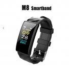 LYNWO M8 0.96in OLED Heart Rate Monitor Blood Pressure Oxygen Fitness Tracker Smart Bracelet - Black