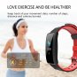 LYNWO M8 0.96in OLED Heart Rate Monitor Blood Pressure Oxygen Fitness Tracker Smart Bracelet - Black