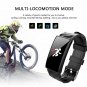 LYNWO M8 0.96in OLED Heart Rate Monitor Blood Pressure Oxygen Fitness Tracker Smart Bracelet - Black