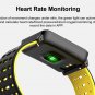 N88 1.3" Heart Rate Blood Pressure Monitor IP68 Smart Bracelet Fitness Tracker - Black