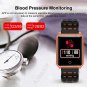 N88 1.3" Heart Rate Blood Pressure Monitor IP68 Smart Bracelet Fitness Tracker - Black