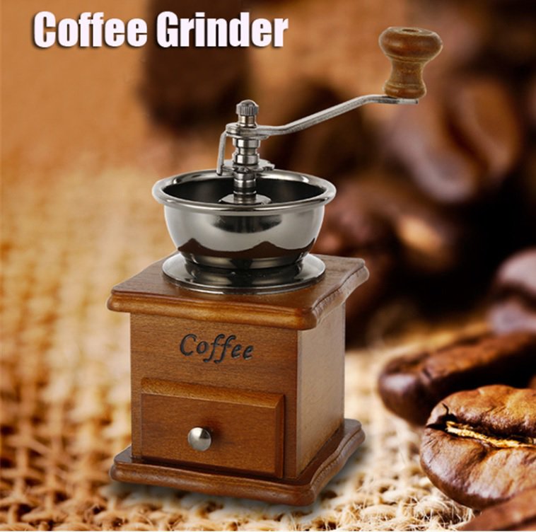 Retro Wood Design Manual Coffee Bean Grinder (DIY)