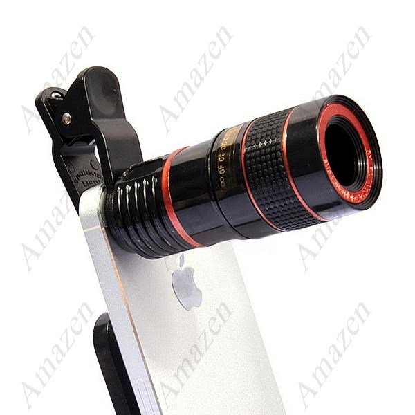 Universal Telephoto Mobile Phone Camera Lens 8x12 Zoom Clip-on