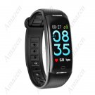 0.96" IPS Color IP67 Heart Rate Blood Pressure Monitor Smart Bracelet Fitness Tracker/Watch - Black