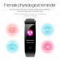Smart Bracelet Fitness Tracker 24 Hr Heart Rate Monitor with Women Psychological reminders - Purple