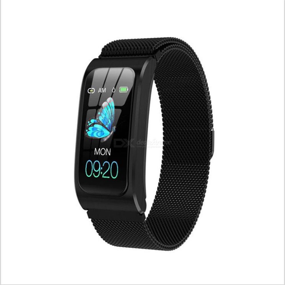 AK12 Smart Bracelet Heart Rate Blood Pressure Monitor Multi Sports Mode IP68 - Black