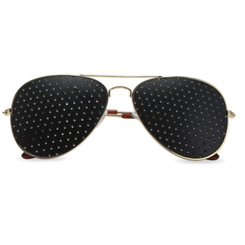 2 pairs Vision Care Anti-Myopia Anti-Fatigue Pinhole UV400 Sunglasses- Metal Frame