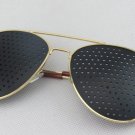 Vision Care Anti-Myopia Anti-Fatigue Pinhole UV400 Sunglasses- Metal Frame