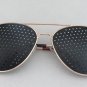 Vision Care Anti-Myopia Anti-Fatigue Pinhole UV400 Sunglasses- Metal Frame