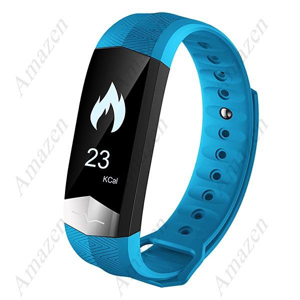 CD01 PRO ECG Blood Pressure Heart Rate Fitness Tracker Smart Bracelet  - Blue