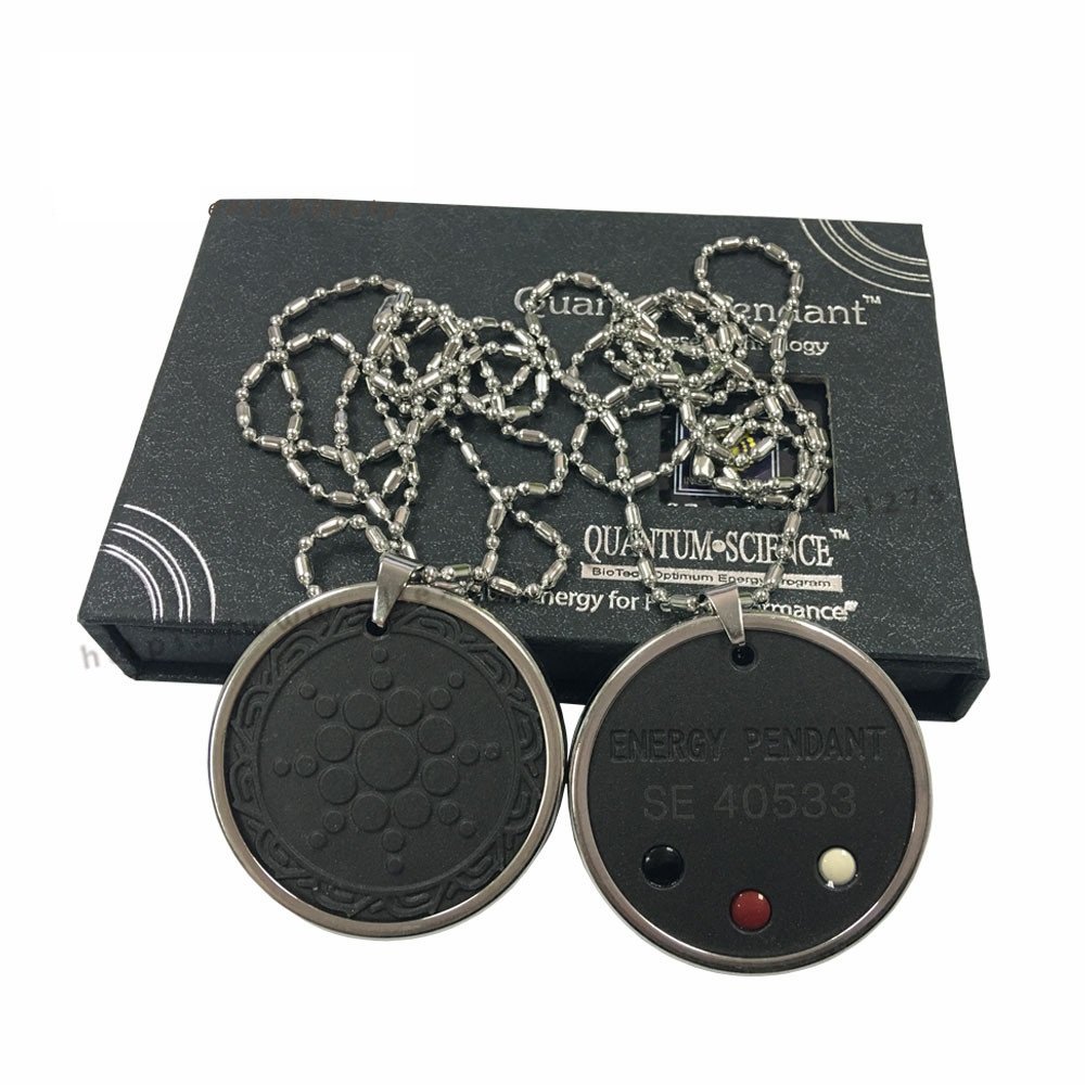 Sunflower Health Scalar Energy Quantum Pendant Necklace w Energy Stones & Stainless Steel Necklace