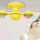 Cat Windmill Pet Interactive Training Turntable Teasing Toy - Yellow